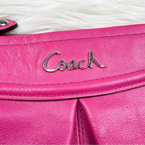 Coach Ashley Carry All Hippie Hobo Satchel Shoulder Bag Pink Leather Y2K Barbie - Picture 2 of 8